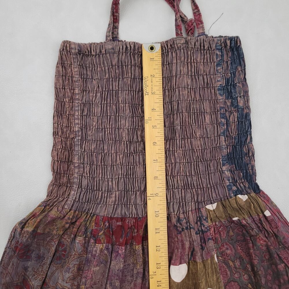 Boho Patchwork Halter Jumpsuit in Multicolor - Picture 8 of 11